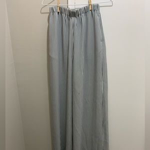 ATM Striped Wide Leg Palazzo Pants